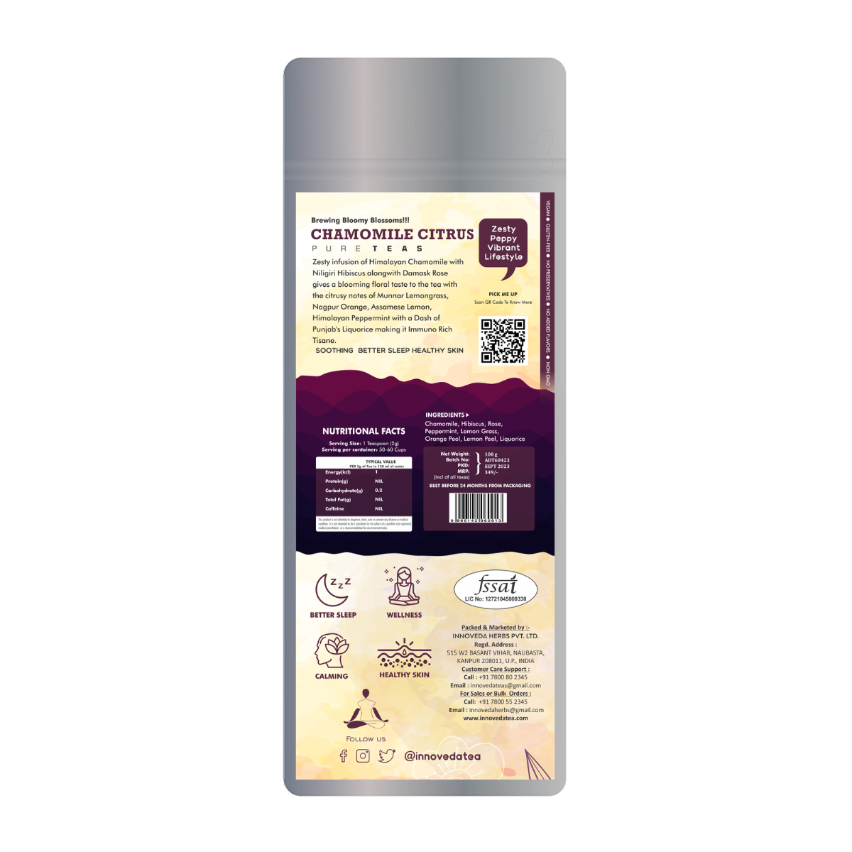 Innoveda Chamomile Citrus Tea - 100 gms